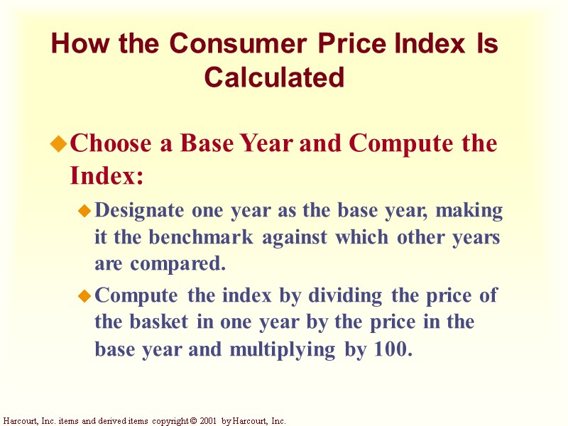 How the Consumer Price Index Is Calculated Choose a Base Year and Compute the